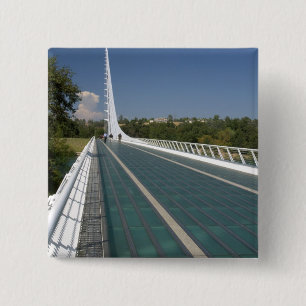 The Sundial Bridge at Turtle Bay 15 Cm Square Badge