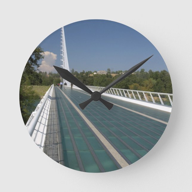 The Sundial Bridge at Turtle Bay Round Clock (Front)