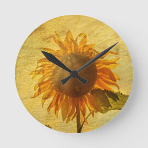 The Sunflower Round Clock