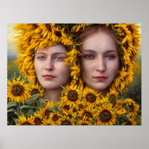 The Sunflower Women Poster