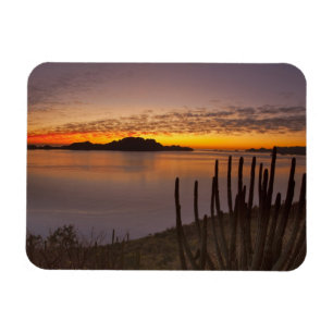 The sunrise over Isla Danzante in the Gulf of 2 Magnet