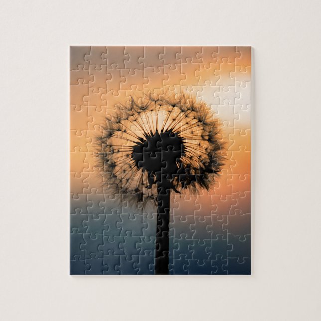 The Sunset and the Fragile Dandelion Jigsaw Puzzle (Vertical)