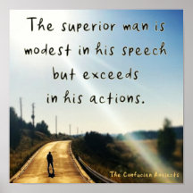 The Superior Man. Confucius quotation.