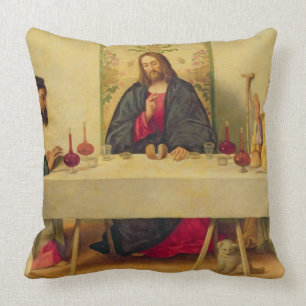 The Supper at Emmaus, 1520 (oil on canvas) Cushion