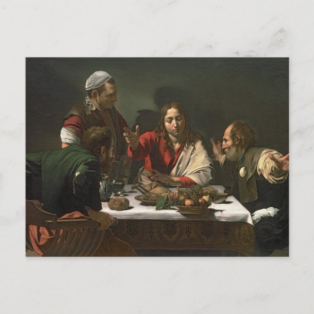 The Supper at Emmaus, 1601 2 Postcard (Front)
