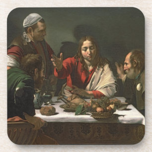 The Supper at Emmaus, 1601 (oil and tempera) Coaster