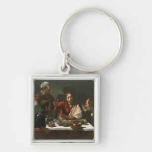 The Supper at Emmaus, 1601 (oil and tempera) Key Ring