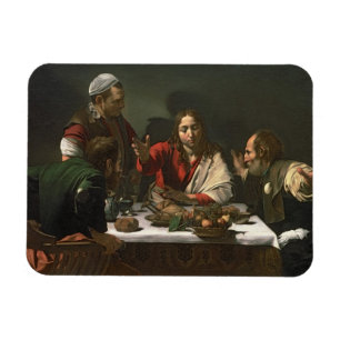 The Supper at Emmaus, 1601 (oil and tempera) Magnet