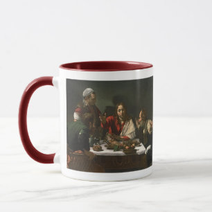 The Supper at Emmaus, 1601 (oil and tempera) Mug
