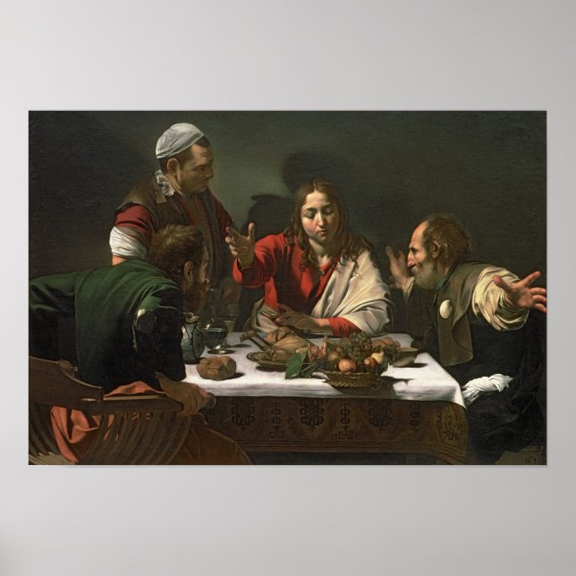 The Supper at Emmaus, 1601 Poster (Front)