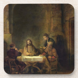 The Supper at Emmaus, 1648 (oil on panel) Coaster