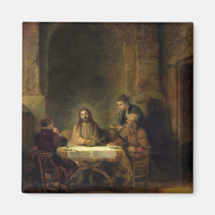 The Supper at Emmaus, 1648 (oil on panel) Magnet