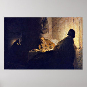 The Supper At Emmaus. By Rembrandt Van Rijn Poster