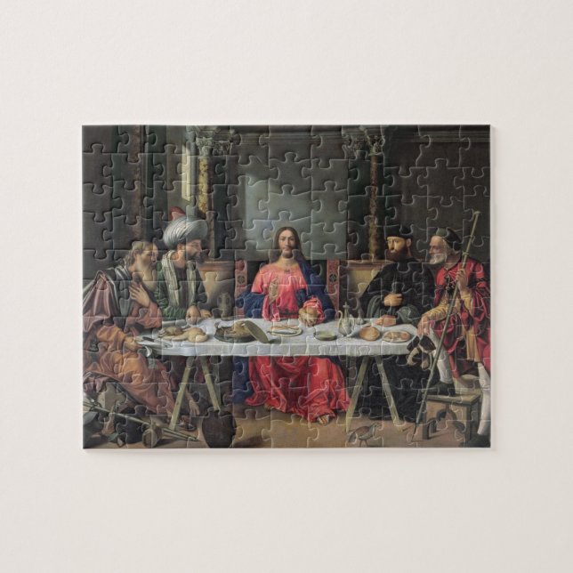 The Supper at Emmaus (oil on panel) Jigsaw Puzzle (Horizontal)