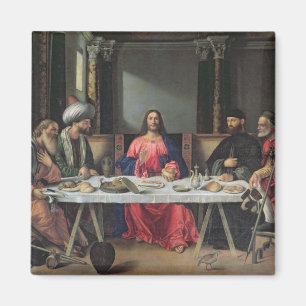 The Supper at Emmaus (oil on panel) Magnet