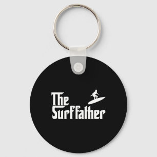 The Surf Father Surfing Dad Funny Gift Key Ring