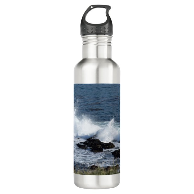 The surf of the Pacific Ocean             710 Ml Water Bottle (Front)