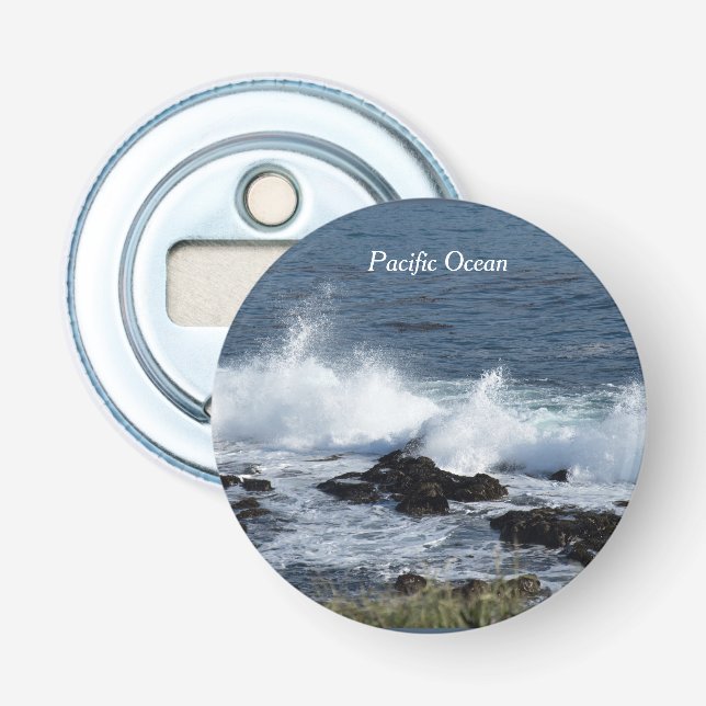 The surf of the Pacific Ocean     Bottle Opener (Front)