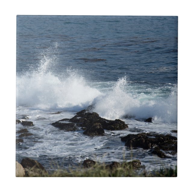 The surf of the Pacific Ocean                Ceramic Tile (Front)