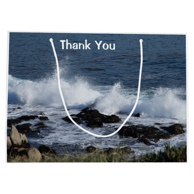 The surf of the Pacific Ocean        Large Gift Bag (Back)