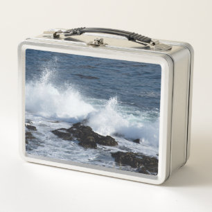 The surf of the Pacific Ocean Metal Lunch Box