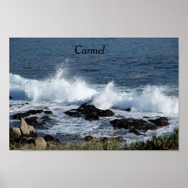 The surf of the Pacific Ocean Poster (Front)