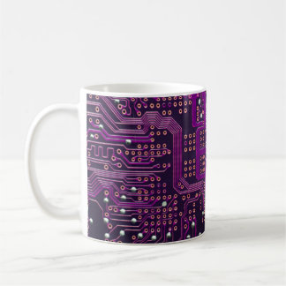 The surface of the digital circuitbackground,abstr coffee mug