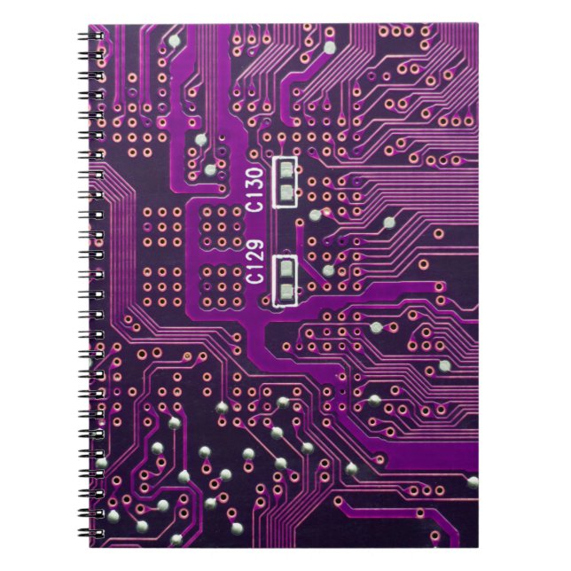 The surface of the digital circuitbackground,abstr notebook (Front)