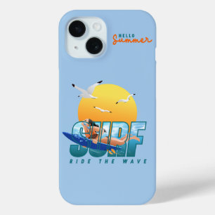 The Surfer Rides the Wave (F) iPhone 15 Case