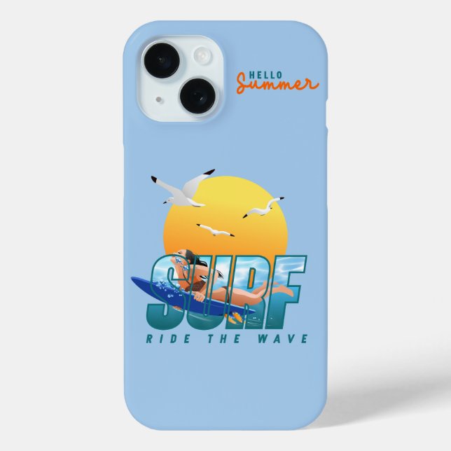 The Surfer Rides the Wave | (F) Case-Mate iPhone Case (Back)