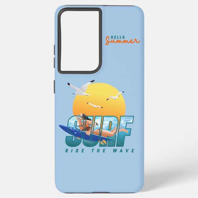 The Surfer Rides the Wave | (F) Samsung Galaxy S21+ Case (Back)