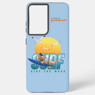 The Surfer Rides the Wave (F) Samsung Galaxy Case