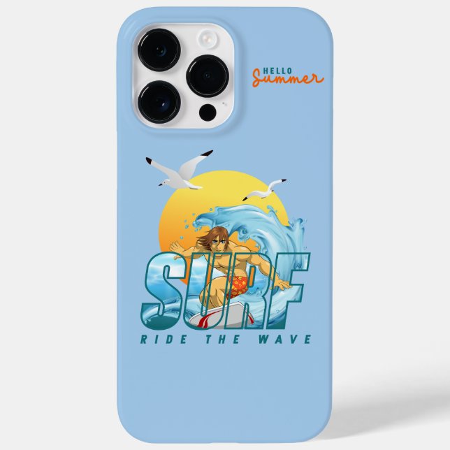 The Surfer Rides the Wave | (M) Case-Mate iPhone Case (Back)