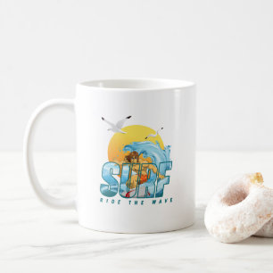 The Surfer Rides the Wave (M) Classic Mug #11