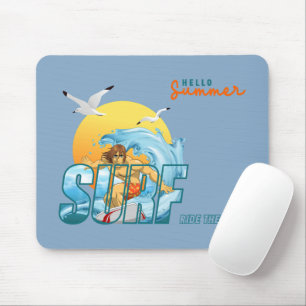The Surfer Rides the Wave   (M) Mouse Pad