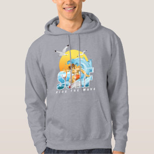 The Surfer Rides the Wave Men Hoodie