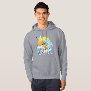The Surfer Rides the Wave   Men Hoodie