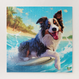 The Surfing Border Collie – Catch Waves, No Jigsaw Puzzle
