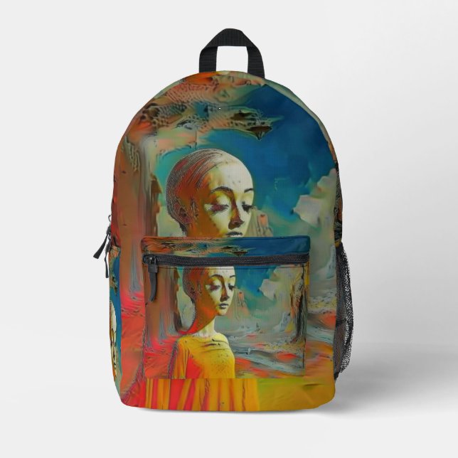 The Surrealness of it All Printed Backpack (Front)