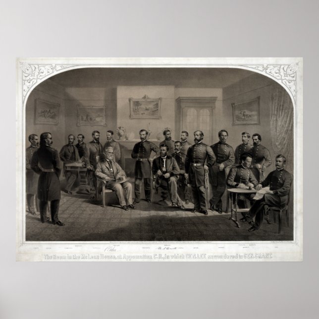 The Surrender of General Lee Lithograph Poster (Front)