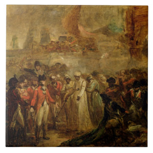 The Surrender of the Two Sons of Tipu Sahib (1749- Tile