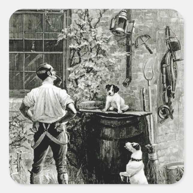 The Survival of the Fittest Square Sticker (Front)