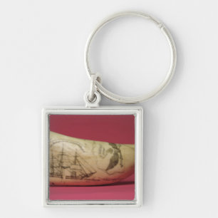 The Susan on the coast of Japan' Scrimshaw Key Ring