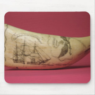 The Susan on the coast of Japan' Scrimshaw Mouse Pad