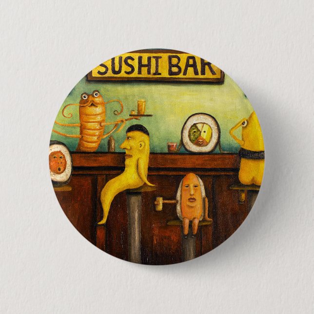 The Sushi Bar 6 Cm Round Badge (Front)