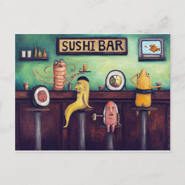 The Sushi Bar Postcard (Front)