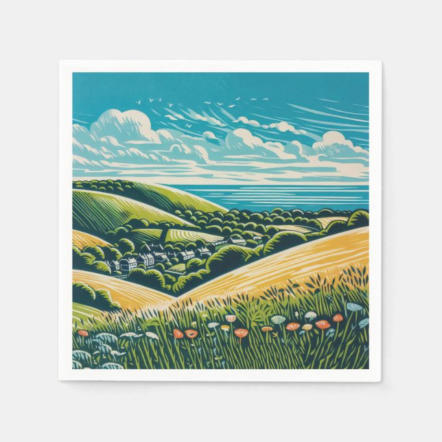 The Sussex Downs Napkin (Front)