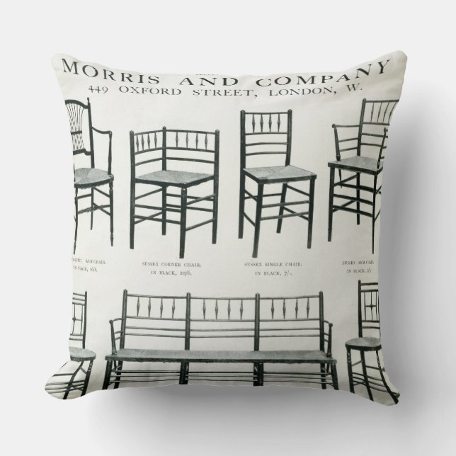 The Sussex Rush-Seated Chairs, made by Morris and Cushion (Front)