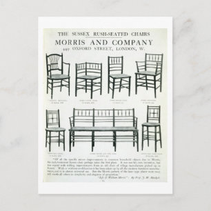 The Sussex Rush-Seated Chairs, made by Morris and Postcard