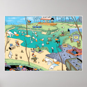 The Swamp Birds Eye View Poster